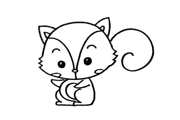 Let’s draw a cute little squirrel together