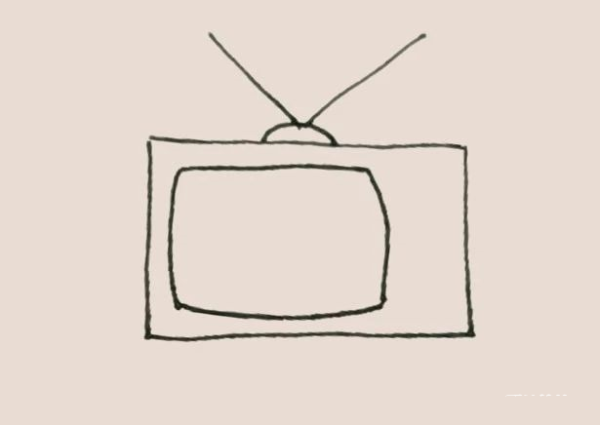 Simple drawing of television