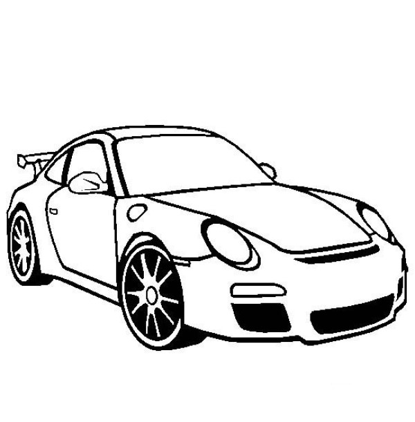 Porsche supercar simple drawing picture