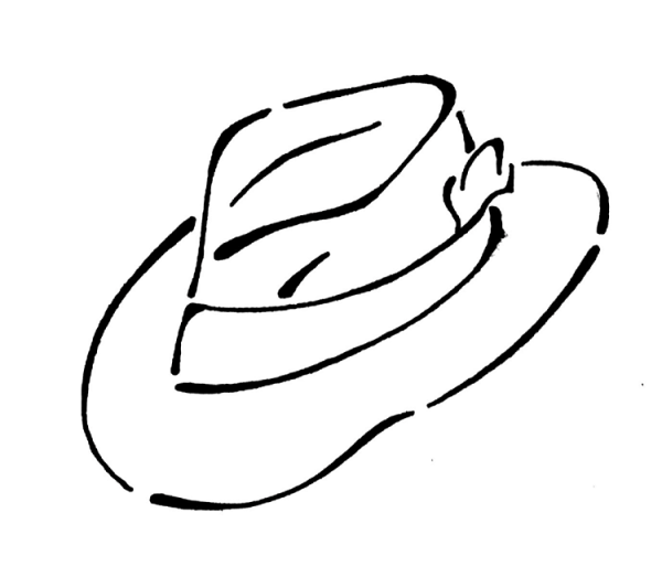 Simple drawing of hat