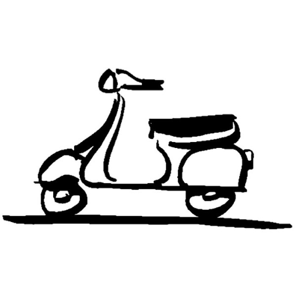 Simple strokes of motorcycle