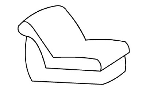 How to draw a sofa with simple strokes for children