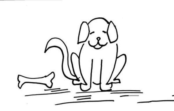 Simple steps to draw a puppy