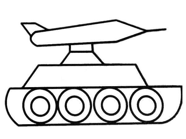 Advanced missile vehicle simple drawing picture