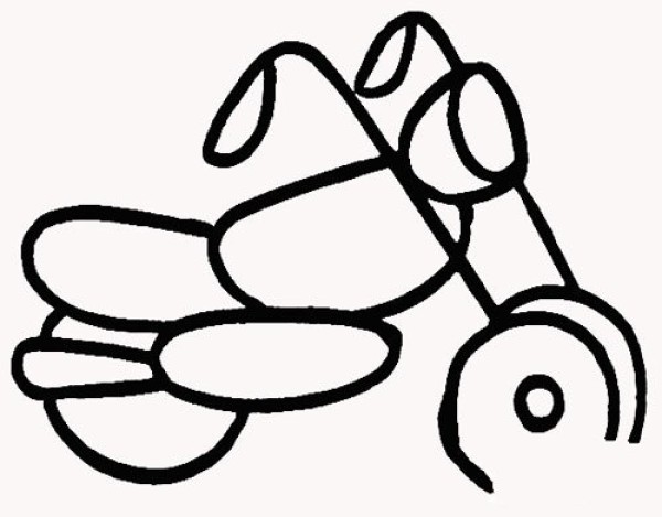 How to draw a motorcycle with simple strokes