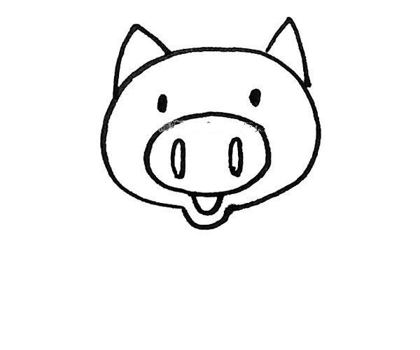 Learn to draw a cute pig