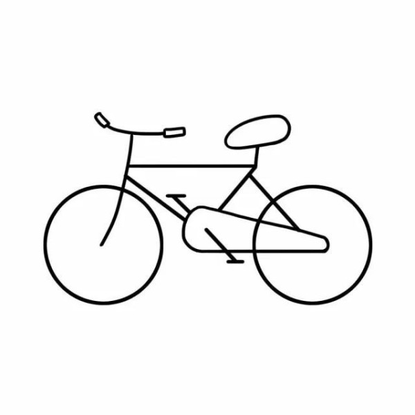 Super simple method of drawing a bicycle