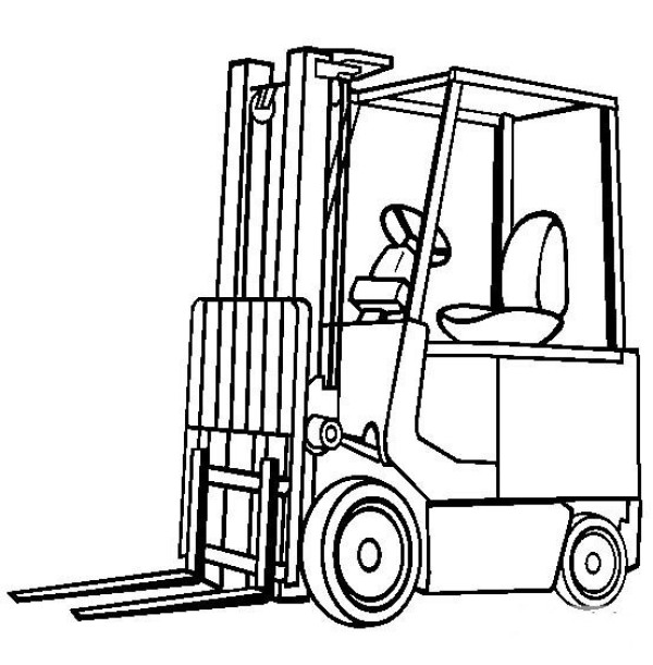 Pictures of engineering vehicles Simple drawing pictures of fork lift loading and unloading trucks