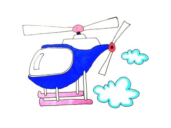 Teach you step by step how to draw a helicopter with simple strokes