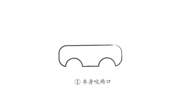 Childrens simple drawing of car