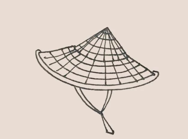 simple drawing bamboo hat