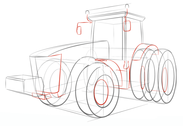 How to draw a tractor