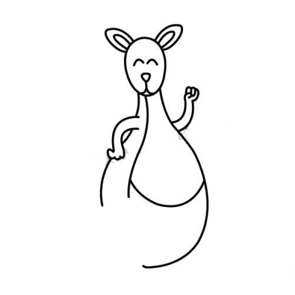 Strong kangaroo simple drawing tutorial