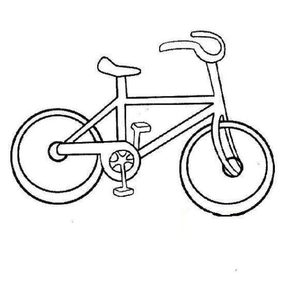 A set of simple drawing pictures of bicycles