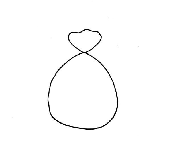 Simple drawing method of money bag