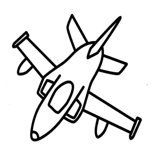 Childrens simple drawings of airplanes