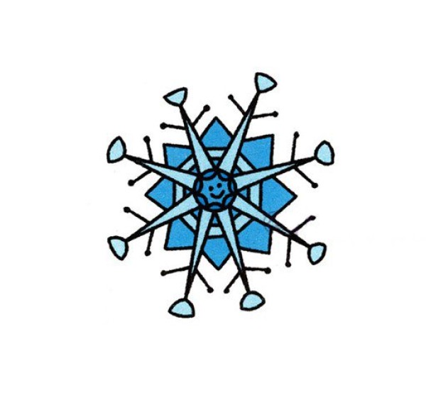 How to draw cute snowflakes