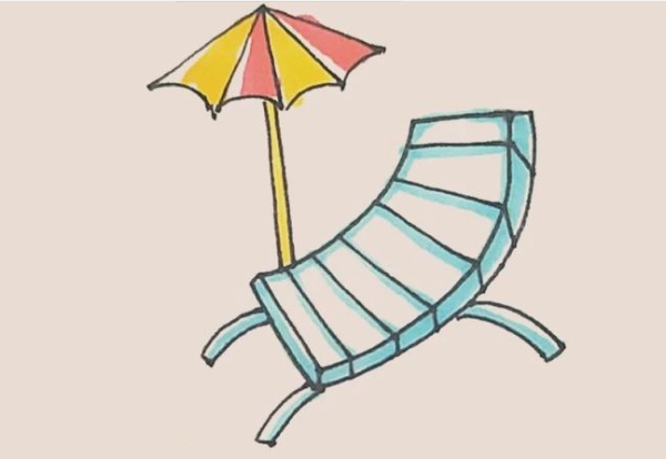 Simple drawing beach chair