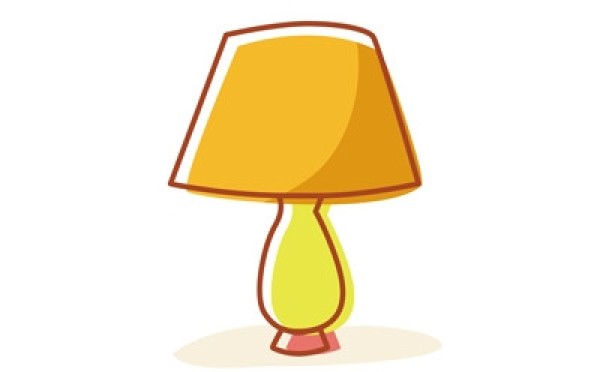 Simple steps to draw table lamp