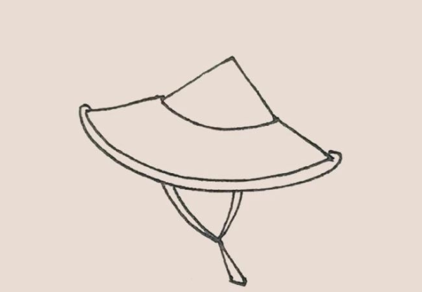 simple drawing bamboo hat