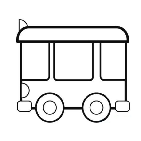 Childrens simple drawings Simple drawings of buses