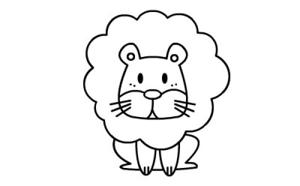 Simple drawing animation tutorial - lion drawing decomposition steps