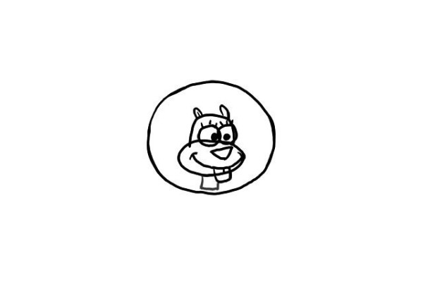 Draw the squirrel from SpongeBob SquarePants-Sandy