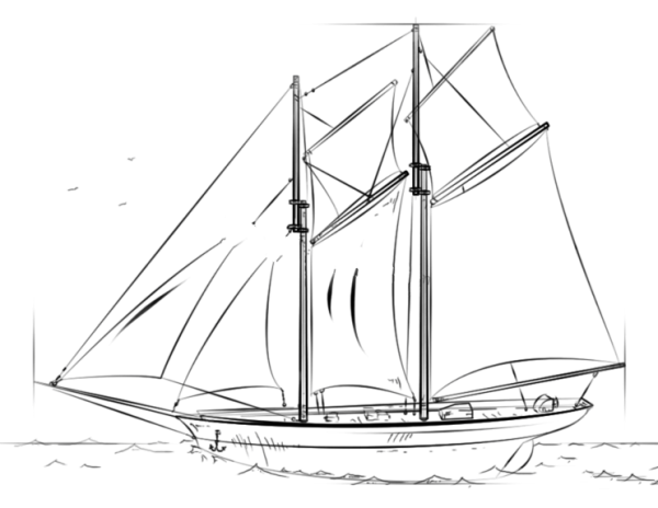 How to draw a sailboat