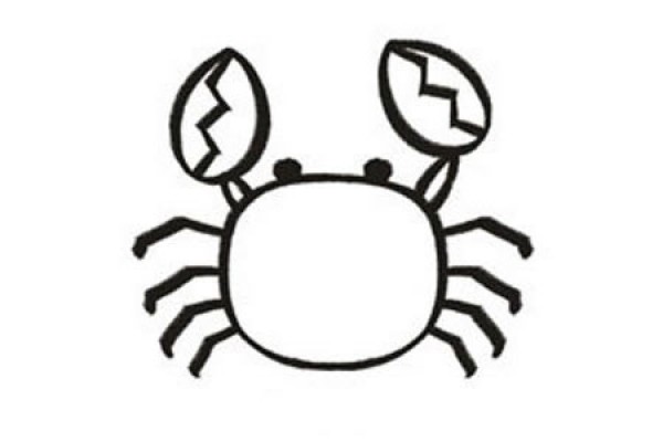 Step by step drawing of crab simple strokes