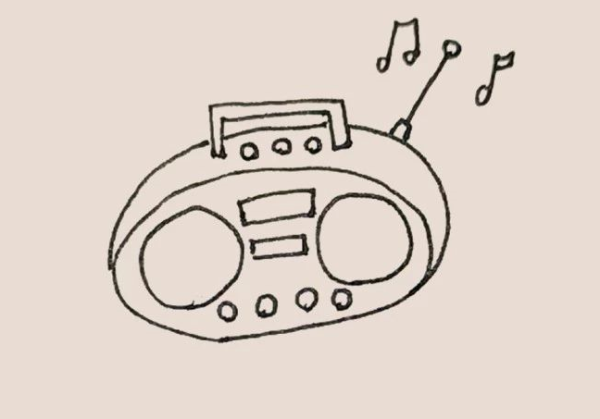 Simple drawing of radio