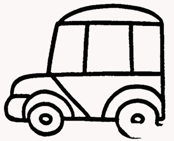 How to draw an off-road vehicle with simple strokes