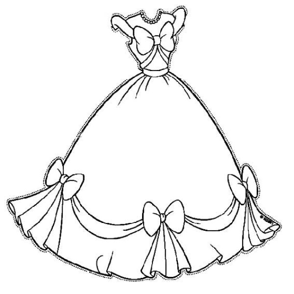 Princess dress simple strokes