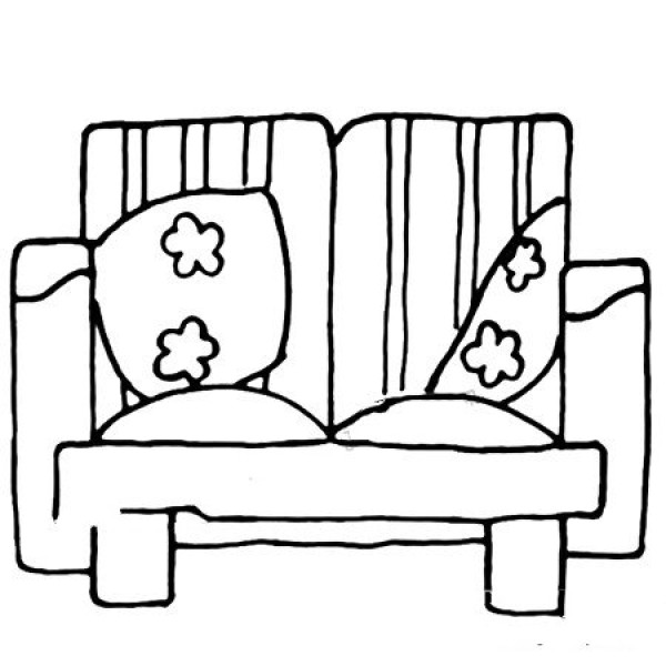 How to draw a sofa with simple strokes