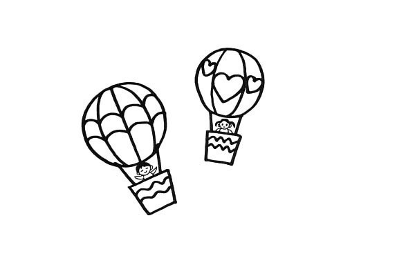 How to draw a hot air balloon