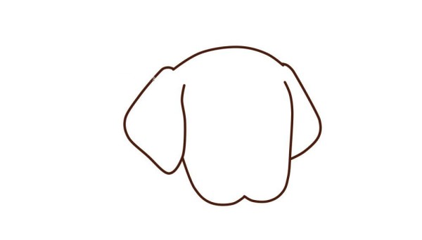 Draw a cute beagle with simple strokes