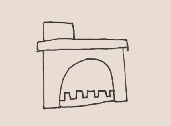 Simple drawing fireplace