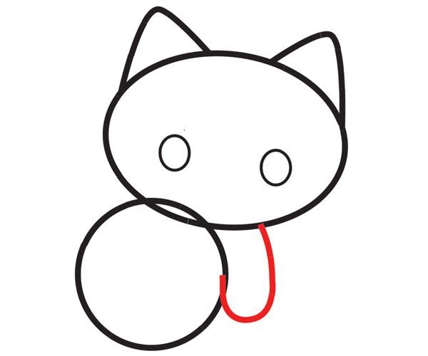 How to draw a cute kitten playing on a football