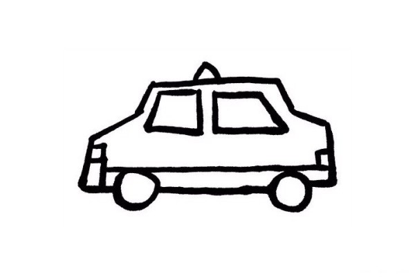 How to draw a taxi with simple strokes