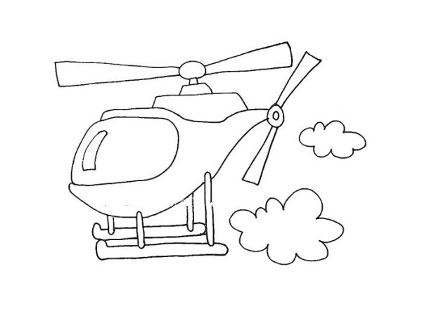 Teach you step by step how to draw a helicopter with simple strokes