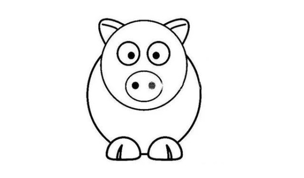 How to draw little red pig