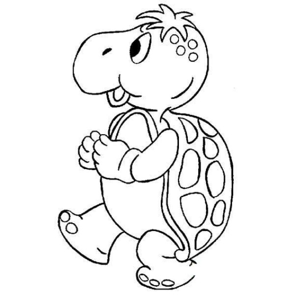 Simple drawing of cartoon image of turtle