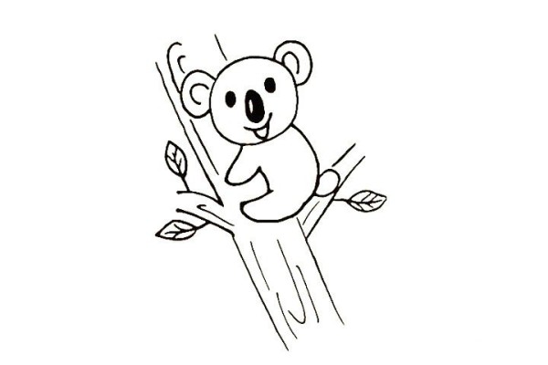 How to draw a koala in simple strokes