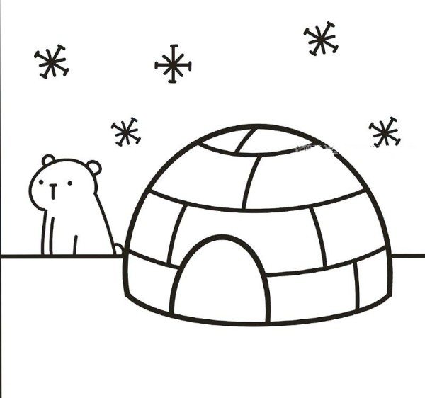 Arctic scenery simple drawing pictures