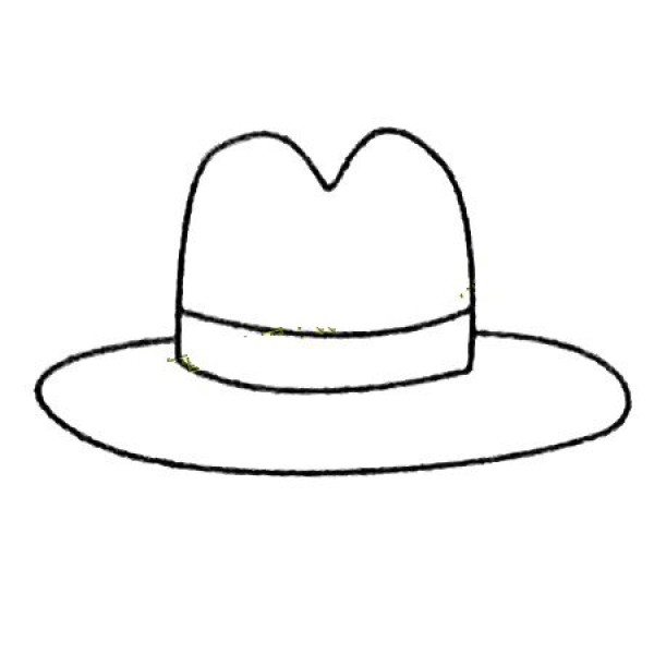 Complete collection of simple hat drawings and drawing steps