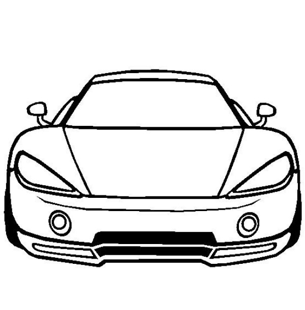 Ascari KZ1 supercar simple drawing picture