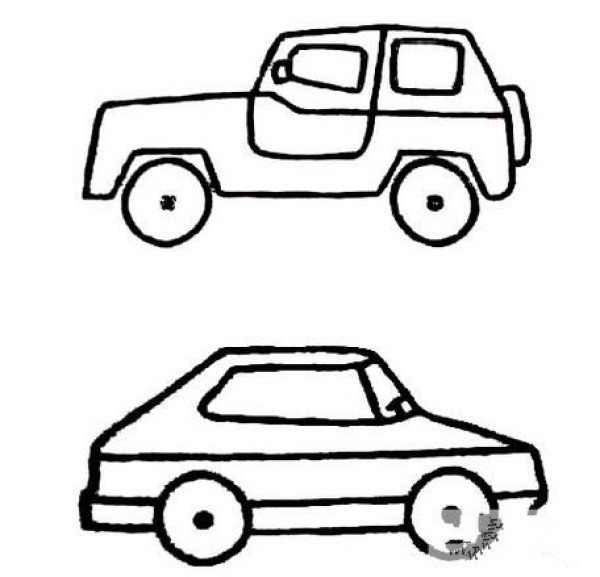 How to draw a cartoon car with simple strokes