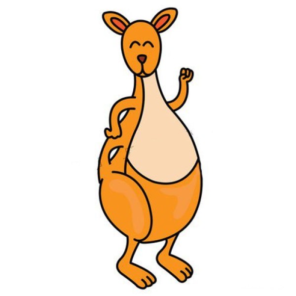 Strong kangaroo simple drawing tutorial