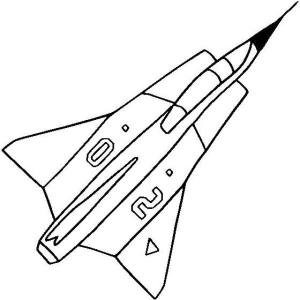 Complete collection of simple drawings of aircraft Saab-35 fighter jet