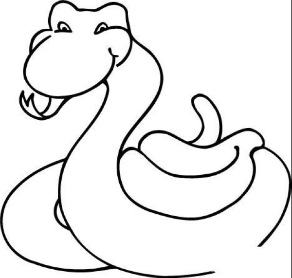 Simple drawing of reptile snake