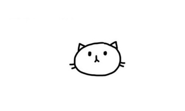 How to draw cute kitten with simple strokes